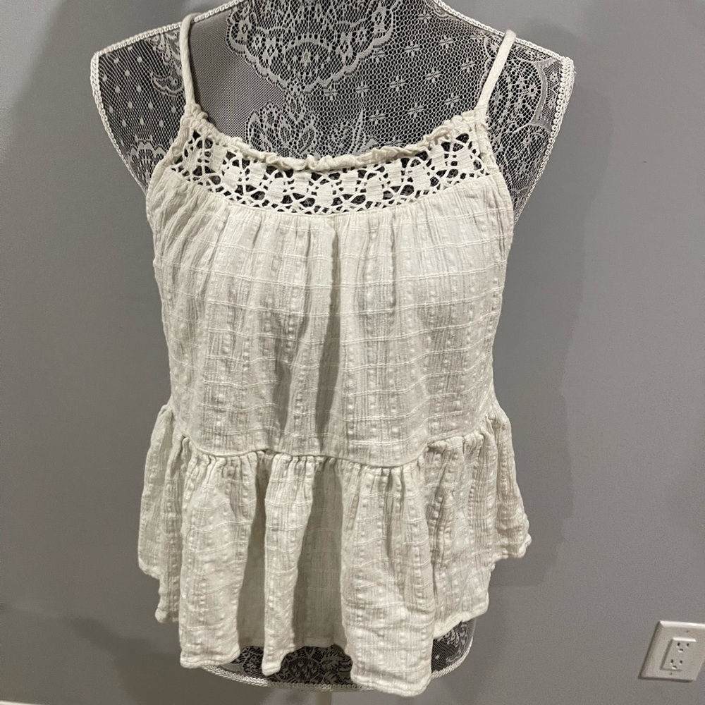 Never Worn Before!! Eyelet embroidered tank top